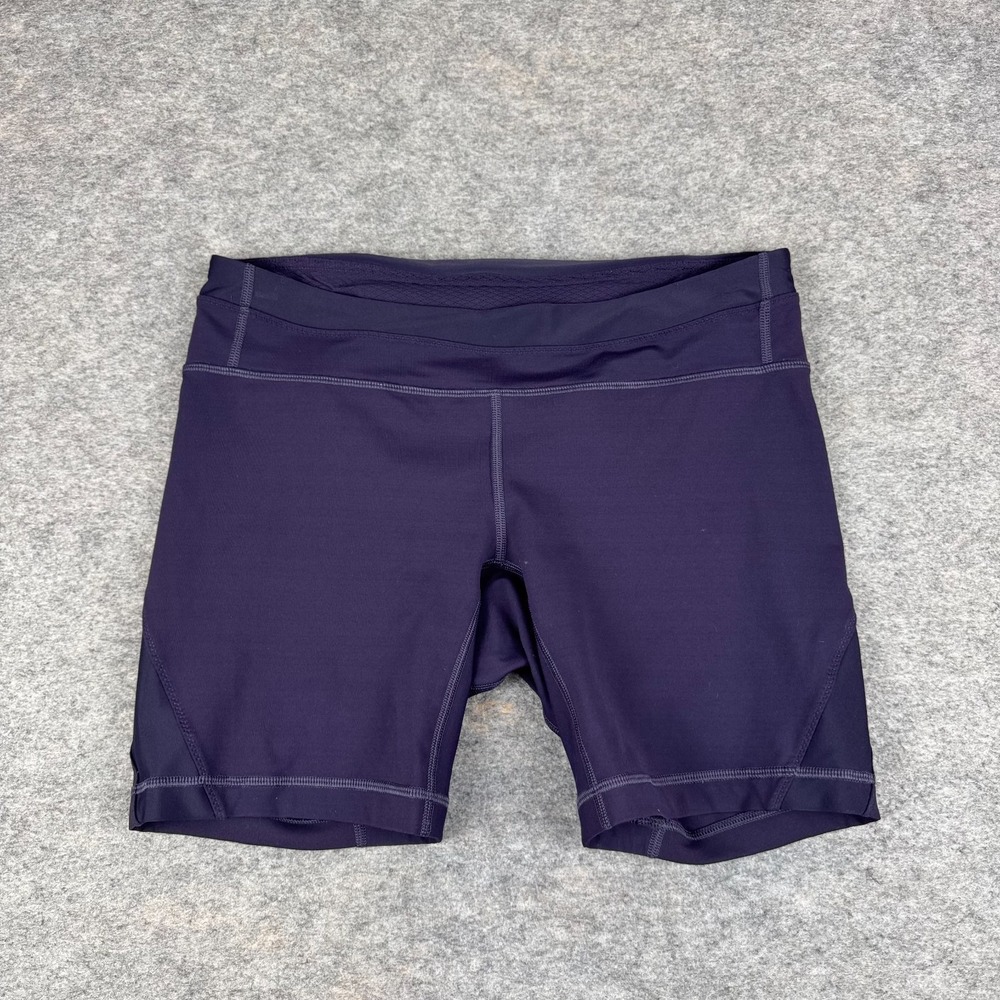 Lululemon Clip-In Short 7" Indoor Cycling Luxtreme Mesh Black Grape Womens 10